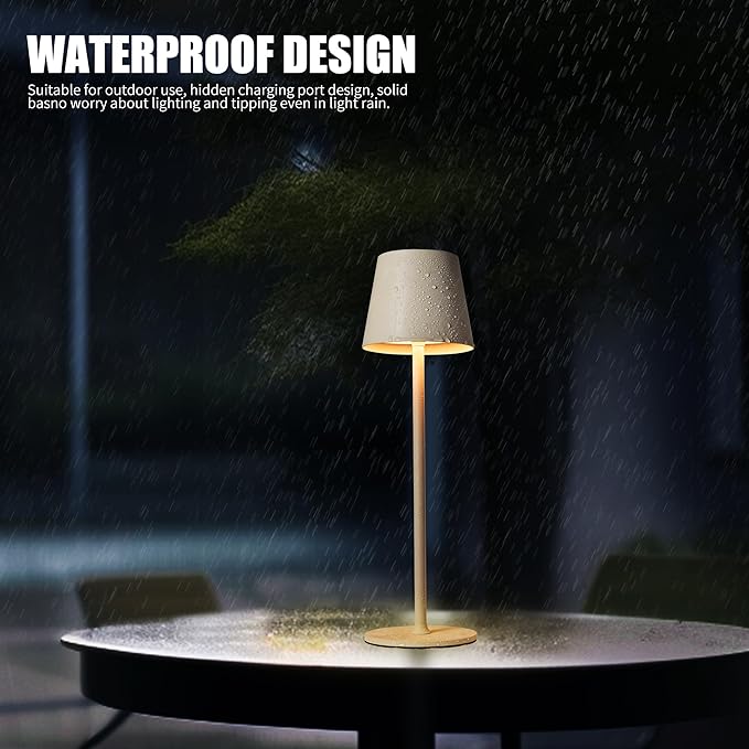 BGFHome Cordless Table Lamp LED Desk lamp,5000mAh Rechargeable Touch Night Light Wireless Minimalist Design for/Restaurant/Bedroom/Bars/Outdoor Party/Camping/Coffee Shop 2Pack