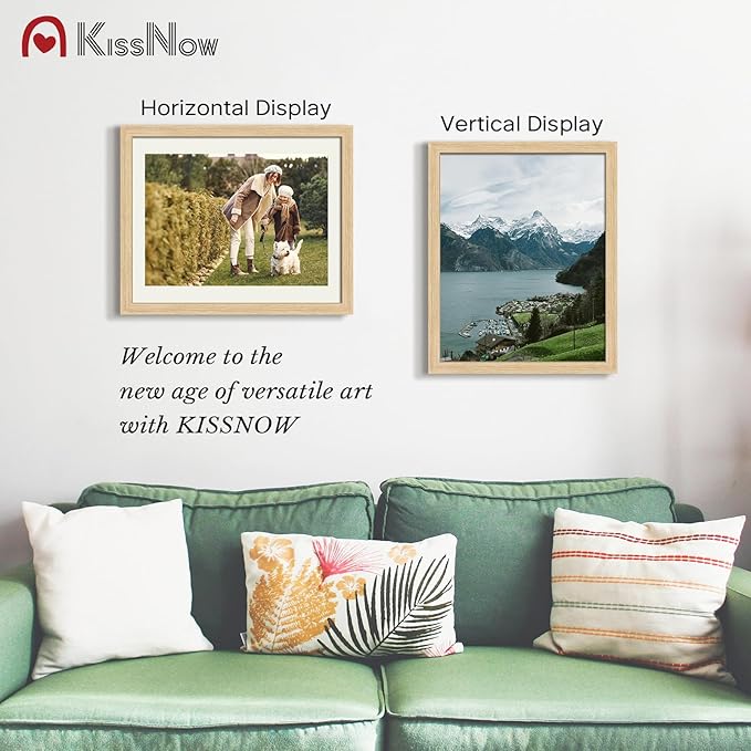 16x20 Picture Frame 4 Pack, Natural Oak Wood, Wall Gallery Poster Frame