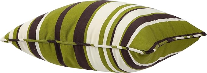 Outdoor Throw Pillow Covers 18x18 Inch, Set of 2, Cover Only! Waterproof Fade Resistant Decorative Cushion Sham Pillow Cases for Patio Furniture Chair Couch Sofa - Green Striped