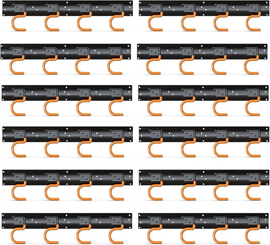 3-H 12×16" All Metal Garden Tool Organizer, Garage Tool Organizer, Broom Holder Wall Mount for Garage, Shed, Garden, Basement Hanging and Organizing Rake, Mop, Shovel, Hose