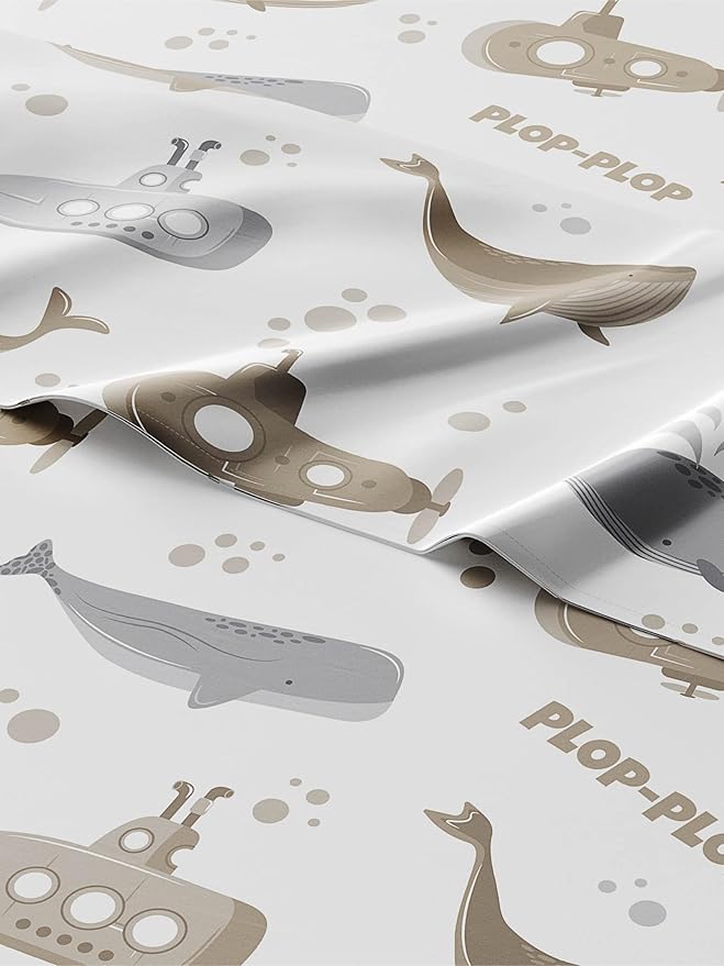 Kids Submarines Full Sheet Set - Cute 4 Piece Full Bed Sheets For Kids - Deep Pocket Wrinkle Free - Submarine Kids Sheets - Printed Kids Full Size Submarine Sheets - Soft Full Sheets - Boys Toddlers