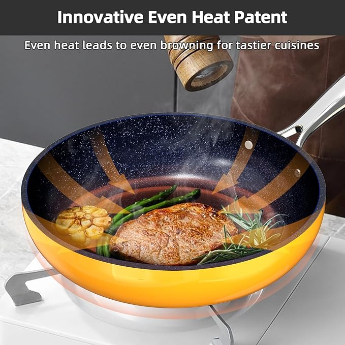 Nuwave Lux 13pc Forged Lightweight Cookware Set PFAS Free, Healthy G10 Duralon Ceramic Coating, Ultra Non-Stick, Stay-Cool Handles, Works on All Cooktops & Induction Ready