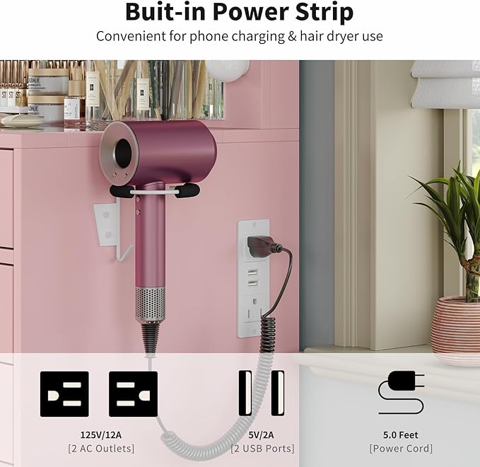 15 Drawers Vanity Desk with Power Outlet, Makeup Table with Mirror and 13 LED Lights, 3 Color Lighting Modes, Brightness Adjustable, Glass Top Dressing Table, Vanity Set for Bedroom, Pink