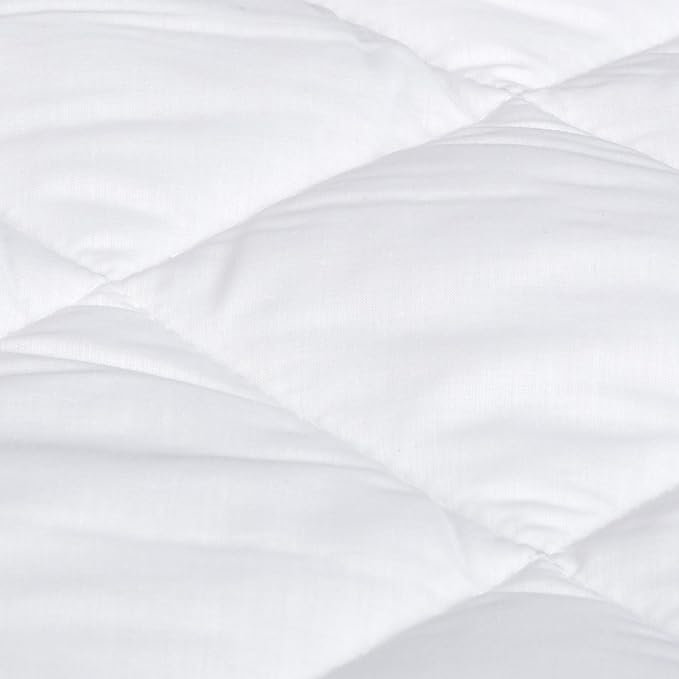 Amazon Basics Hypoallergenic Quilted Mattress Topper Pad, 18 Inches Deep, Twin XL, White