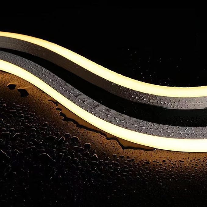 Silicone Soft LED Strip 16.5 FT,LED Landscape Lighting,24V Low Voltage Step Light 3000K Warm White Light,IP68 Waterproof Outdoor Landscape Lighting,Suitable for Courtyard Wall Stairs