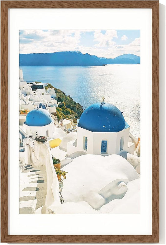 Axeman 14x22 Frame | Solid Oak Wood 14x22 Picture Frame With Mat for 12x18 | 22x14 Wood Poster Frame | Tempered Glass and Hanging Hardware Included Home Wall Decor Art Hanging Frame | Walnut