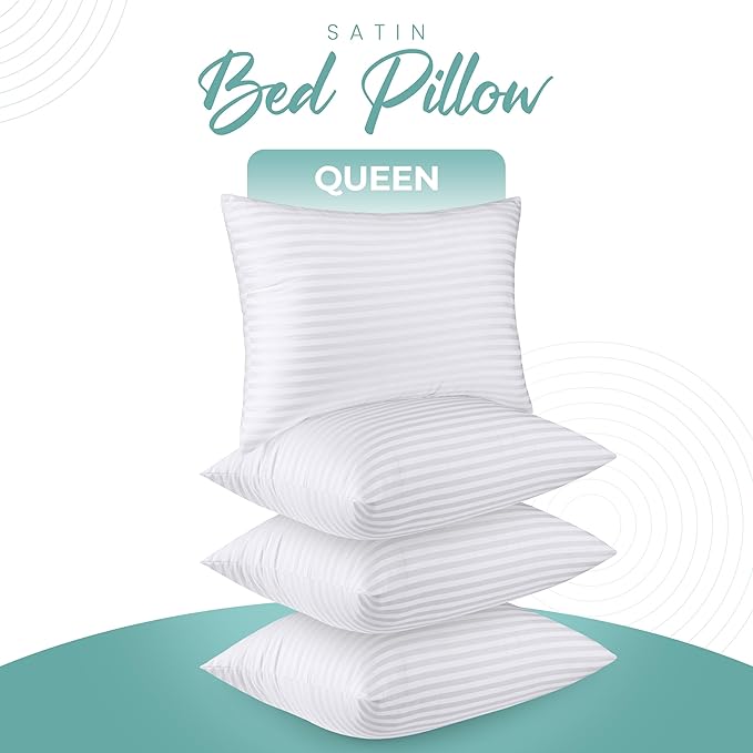Utopia Bedding Pillows Queen Size Set of 4 (White),Hotel Pillows, Cooling Pillow for Side, Back or Stomach Sleepers