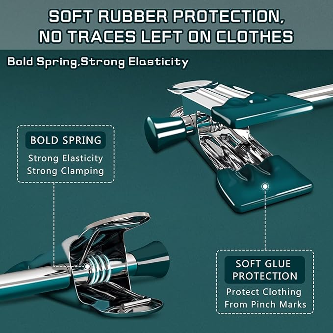 14Inch Pants Hangers with Clips 20 Pack Adjustable Skirt Hangers for Women Non-Slip Trousers Hanger for Jeans Shorts Clothes Hanger for Pants Heavy Duty Space Saving,Green