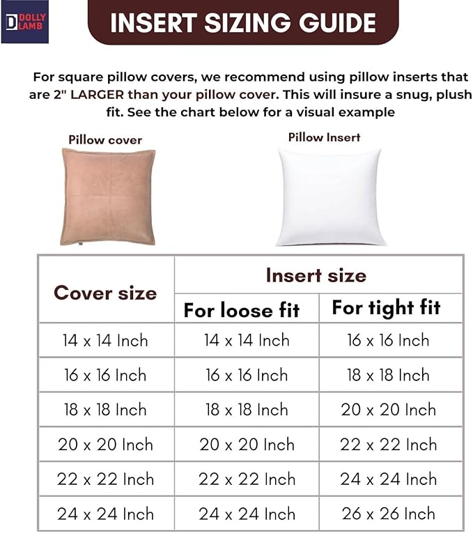 D DOLLY LAMB Lambskin Leather Pillow Cover - Sofa Cushion Case - Decorative Throw Covers for Living Room & Bedroom, 16x16 Inches - Black (02) Pack of 2