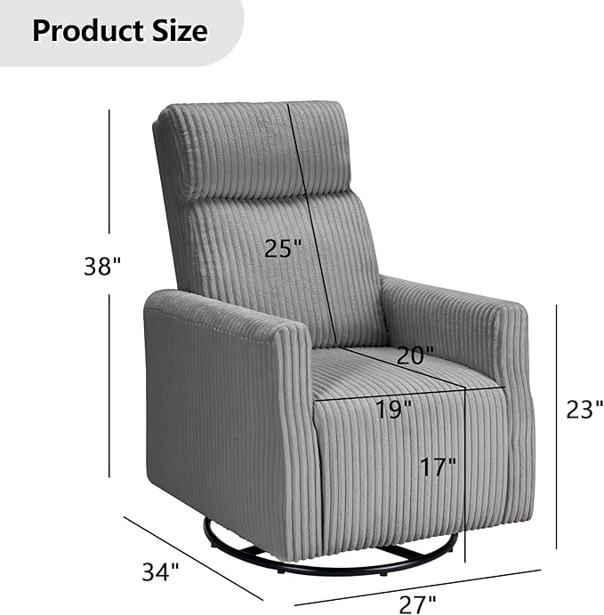 CANMOV Swivel Accent Chair Set of 2, Modern Soft Fabric Chair with High Back, Accent Chairs with Arms, Comfy Single Sofa Chair Swivel Chairs for Living Room Bedroom Nursery, Grey