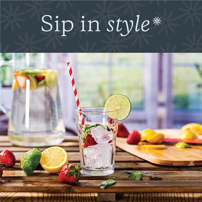 Vikko Drinking Glasses, 11.5 Ounce Glass Cups, Durable Glasses Drinking Set of 6, Stackable Water Glasses, Highball Glasses, Heavy Base Tumblers & Water Glasses, Dishwasher Safe Cups for Kitchen