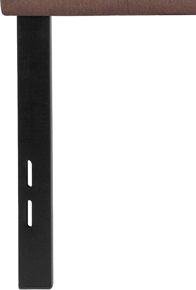 EMMA + OLIVER Tufted Upholstered Full Size Headboard in Camel Fabric