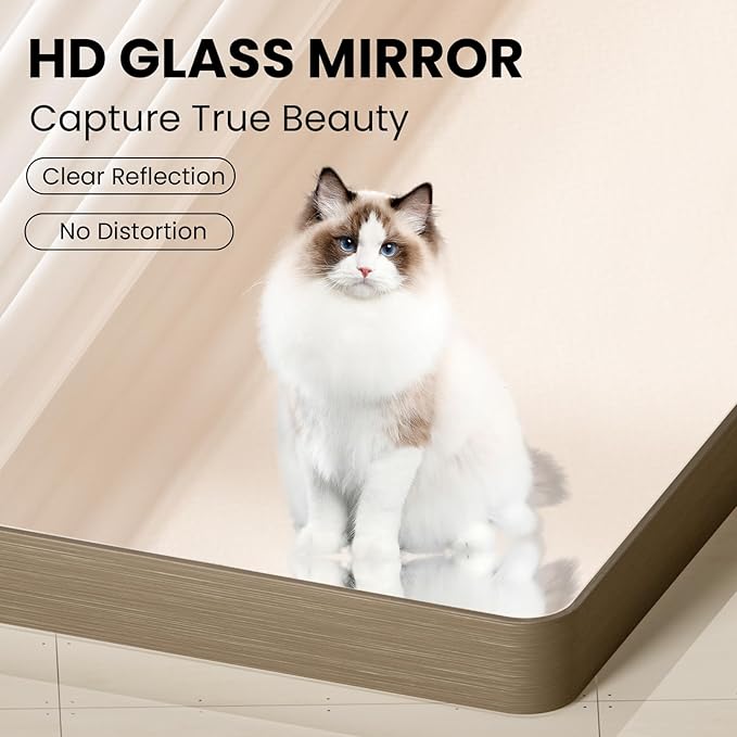 Bronze Bathroom Mirror 24x36 Inch, Brushed Bronze Metal Frame Mirror for Wall, Rounded Rectangle Bathroom Vanity Mirror with Tempered Glass, Anti-Rust, Horizontal/Vertical