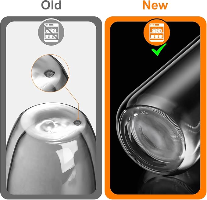 Joeyan Glass Double Walled Beer Drinking Glasses, Insulated Thermo Glass Tumbler Without Hole, Thickened Water Cocktail Highball Glass Cups, Smoothie Tea Coffee Glassware, 12oz, 2Pack, Dishwasher Safe