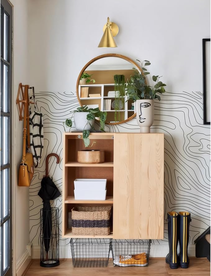 Modern Brass Wall Sconces with Movable Metal Shape, Goose Neck Style Metal Bedside Lamp Wall Light Fixture, Room Decor Picture Light, Bedroom Decor Reading Light, Wall lamp for Bathroom