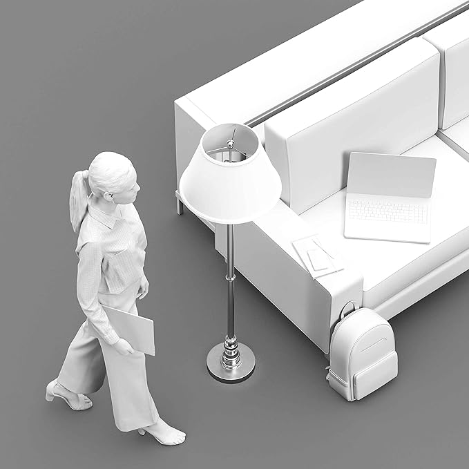 Kenroy Home 30438BS Spyglass Traditional Floor Lamp, Brushed Steel, 59.5 Inch Height, 17 Inch Width, 17 Inch Depth