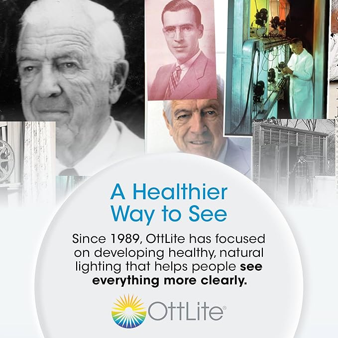 OttLite ClearSun Flex LED Floor Lamp with LED Technology - Touch Activated Controls, Adjustable Neck, Smart Memory Feature - Great for Office, Home, Dorm, Bedroom, College, & Living Room