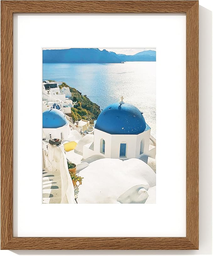 Axeman Diploma Frame For 8.5x11 Certificate Document | Solid Oak Wood 8.5 By 11 Picture With Mat For 6x8 | 8 1/2 x 11 Certificate Frame | Plexiglass And Hanging Hardware Included | Walnut