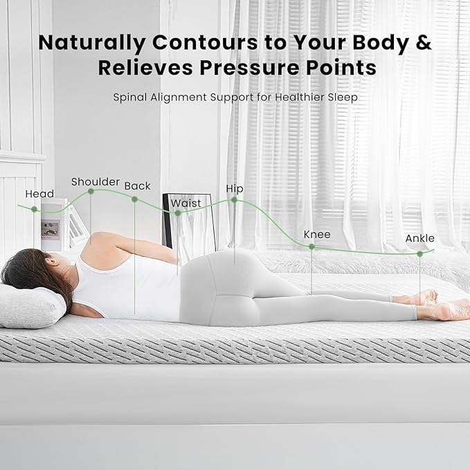 Bamboo Mattress Topper Queen Size 3 Inch, Cooling Gel & Bamboo Charcoal Memory Foam Mattress Topper for Back Pain Relief, Firm Dual-Layer Foam Bed Pad with Removable Cover