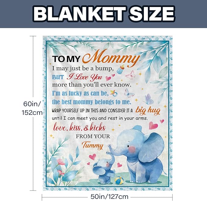 New Mom Gifts for Women, New Mom Blanket, Gifts for Mothers Day, Mother to be Gifts for 1st Time, First Pregnancy Gifts for Women Throw Blanket 50"x60"