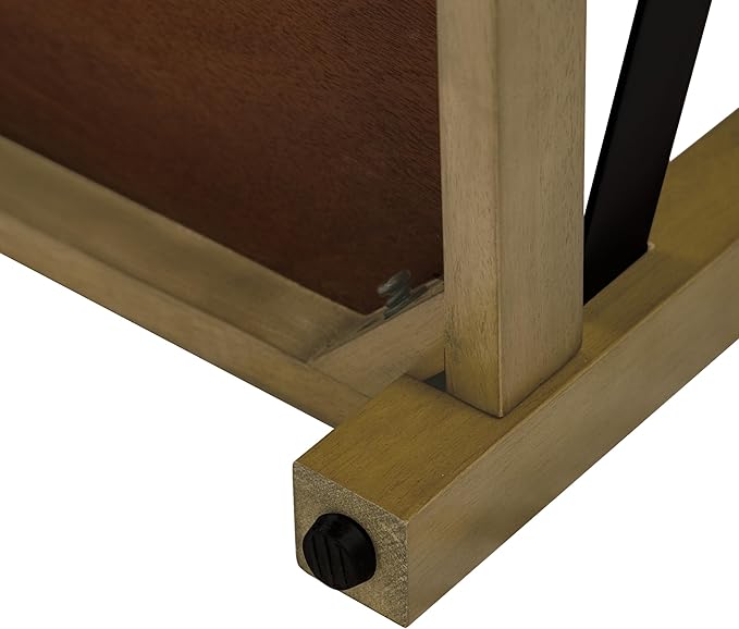 HomePop Tufted Ottoman with Wooden Storage - Cream