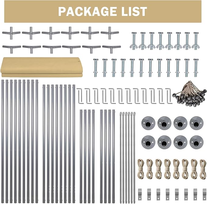 10x20FT Heavy Duty Carport Canopy with Sturdy Frame, Portable Waterproof and UV-Resistant Garage Shelter, Adjustable Height for Car, Boat, Outdoor Storage and Parties Yellow