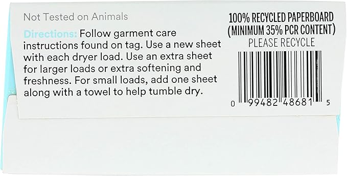365 by Whole Foods Market, Dryer Sheets Fabric Softener Unscented, 80 Count (Pack of 2)