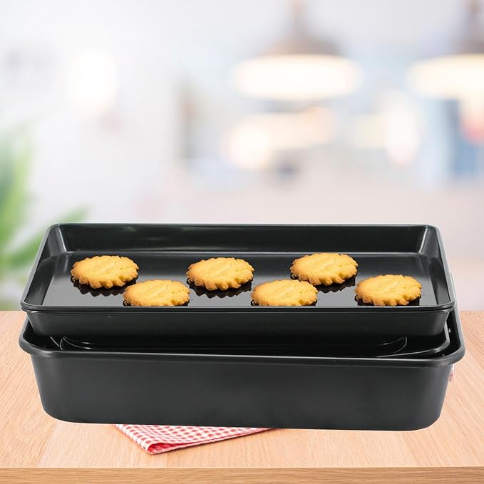 Nonstick Ceramic Bakeware Set – 8 Piece Baking Pans Set, Oven Safe to 450°F, Includes Muffin Pans, Cookie Sheets, Loaf, Roaster, Round & Square Pans, BPA-Free