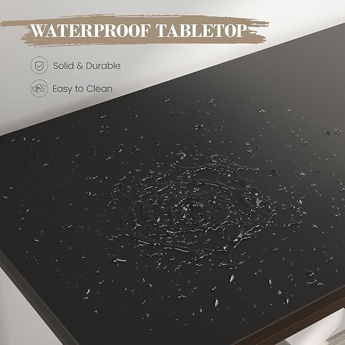 TV Stand for TVs up to 65 Inch, TV Console Table with 3-Tier Open Storage Shelves, Modern Industrial Entertainment Center for Living Room, Bedroom, Black