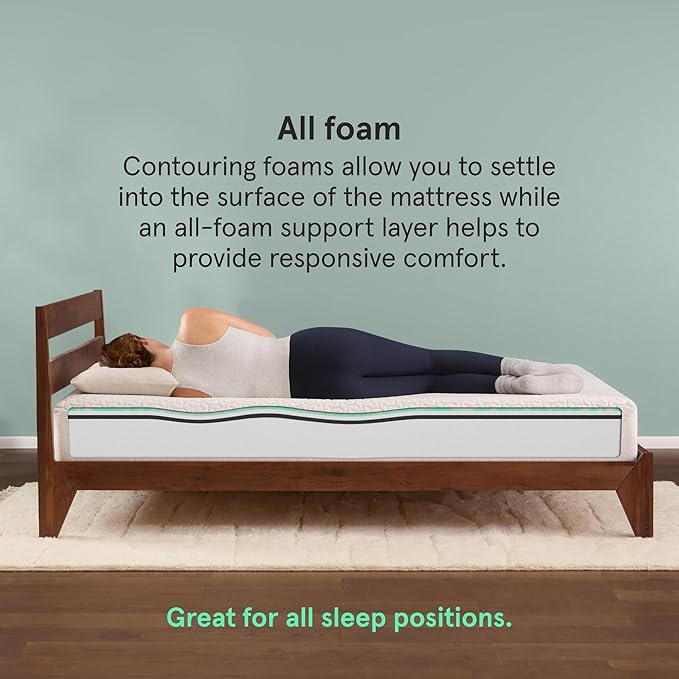 Tuft & Needle Kin Medium 12" Twin Adaptive Foam Mattress in a Box, Cooling Gel, Pressure Relief, Durable Support, 100 Night Trial, Fiberglass-Free, CertiPUR-US, 10-Year Limited Warranty
