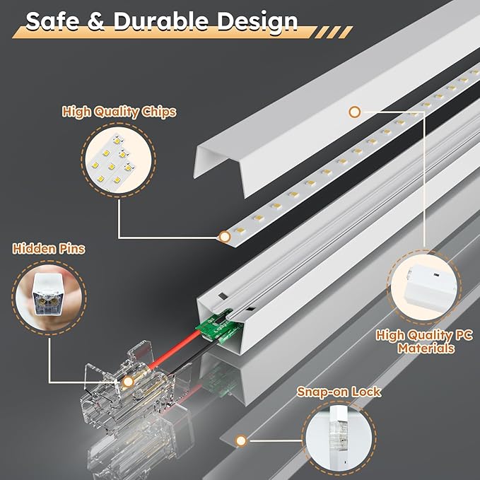 ALLYES Hexagon Garage LED Lights - Hexagonal LED Panel, 6500K,5940LM, Designed for Honeycomb Ceiling Lighting in workshops, basements, and Warehouses