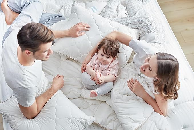 YATAS BEDDING Wool Mattress Protector, Mattress Cover with 100% Cotton Cover & Special Certificated Wool Filling, Bed Cover and Protector, Ecru (Full Size - 18'' Depth) - 55"x75"