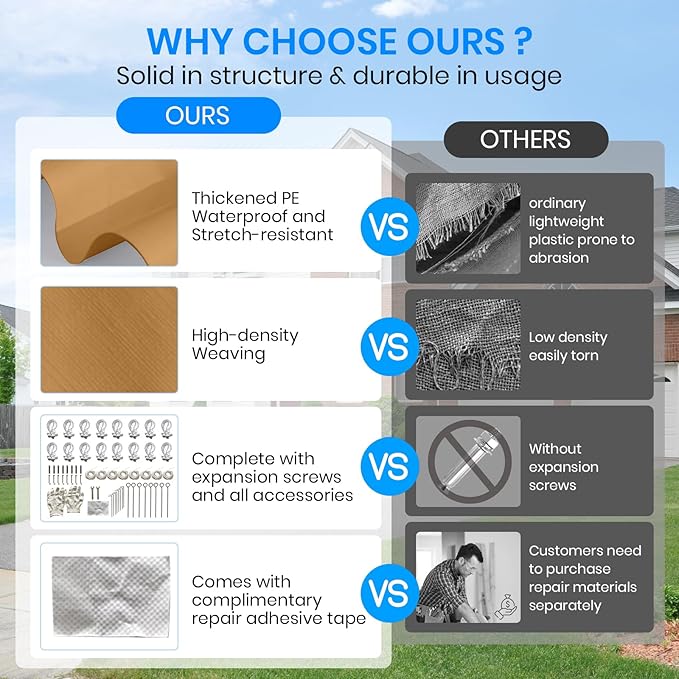 Carport 12x20 Heavy Duty Portable Garage,Carport Canopy with Roll-Up Windows & Doors,Portable Garage and Shelter with Removable Sidewalls,Car Tent Garage with All-Season Tarp for Tractor Truck Boat