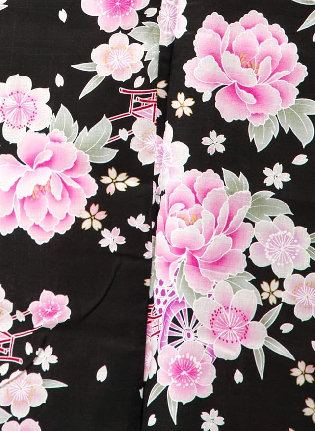 Kimura Jitsugyo Women's Kyoto Traditional Easy Wearing Kawaii Yukata Robe(Japanese Casual Kimono) Set 2