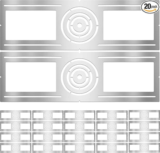 New Construction Mounting Plate, 3-4-6 Inch, LED Recessed Lighting Housing Kits for remodeling, Basement remodeling, Hanging Ceiling and LED Lighting, Shallow Recessed Lighting Housing Plate,20PC