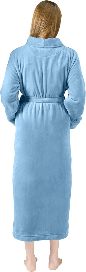 NY Threads Premium Womens Robe, Plush Fleece Long Bath Robe for Women, Fluffy Soft Women's Bathrobe