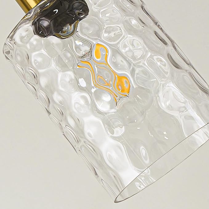 Oneach 66" Gold Floor Lamp for Living Room, Industrial Floor Lamp with LED Bulb, Glass Shade, Foot Switch, Morden Tall Farmhouse Standing Lamps for Bedroom, Office, Study Room