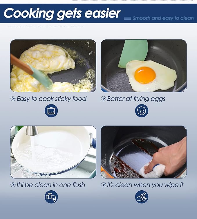 Enameled Cast Iron Dutch Oven Pot with Lid for Sourdough Bread Baking, Bread Dutch Ovens, Cooking Pots, 3.5 Quart, Indigo