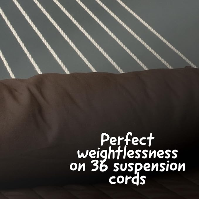 LA SIESTA Alabama Arabica - Weather-Resistant Quilted Spreader Bar Hammock Size King