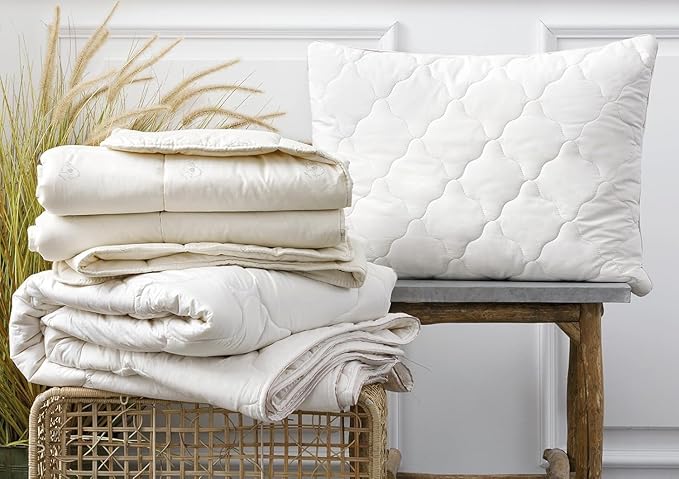 YATAS BEDDING Wool Mattress Protector, Mattress Cover with 100% Cotton Cover & Special Certificated Wool Filling, Bed Cover and Protector, 39"x75" - Ecru (Twin Size - 18'' Depth) - 39"x75"