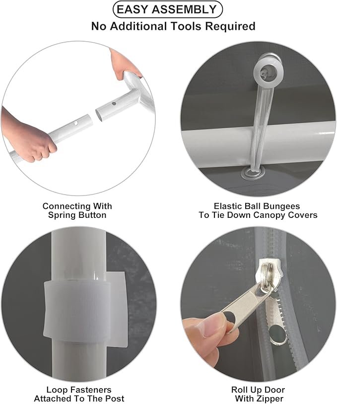 Carport, 12x20 ft Grey Heavy Duty Carport with Roll-up Windows, Portable Garage with Removable Sidewalls & Doors, Car Canopy and All-Season Tarp for Car Boat Truck Motorcycle