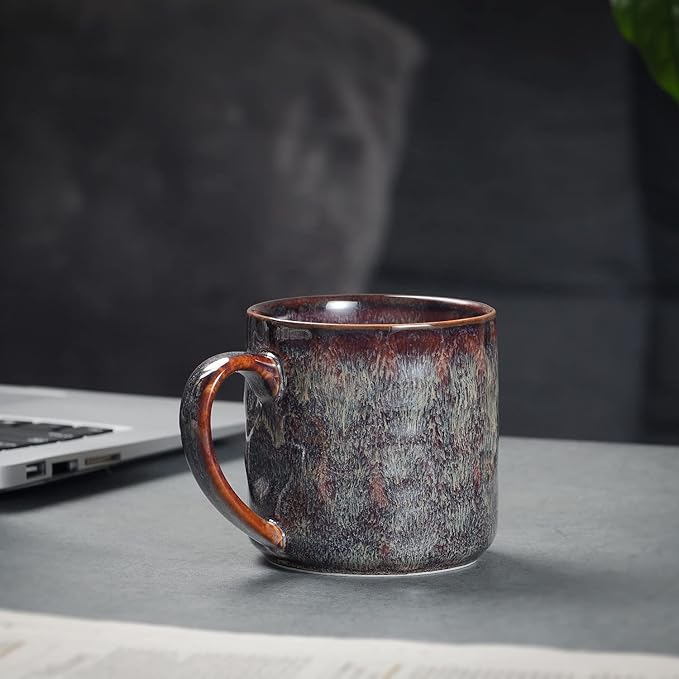 Ceramic Coffee Mugs - 12 Ounces Ceramic Mugs - Tea Cups with Handle - Funny Cappuccino Cups - Dishwasher Safe, Set of 4