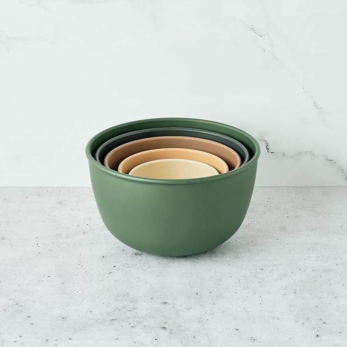 Bamboozle Astrik Baking Bundle | 5 Piece Mixing Bowl Set | Measuring Cups and Spoons | Cooking and Meal Prep | Dishwasher Safe | Microwave Safe | Alpine Forest