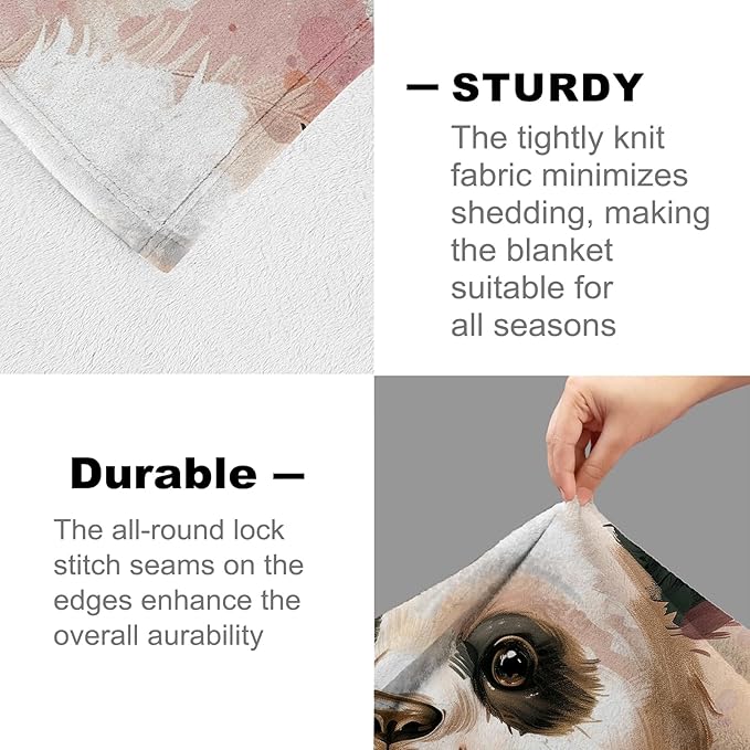 Panda Blanket for Boys Girls Teen, Flannel Panda Blankets Gifts, Panda Holding Pink Balloon Throw Blanket for Sofa Couch Bed Living Room Soft Warm Cozy Panda Decor 40"" x 50""