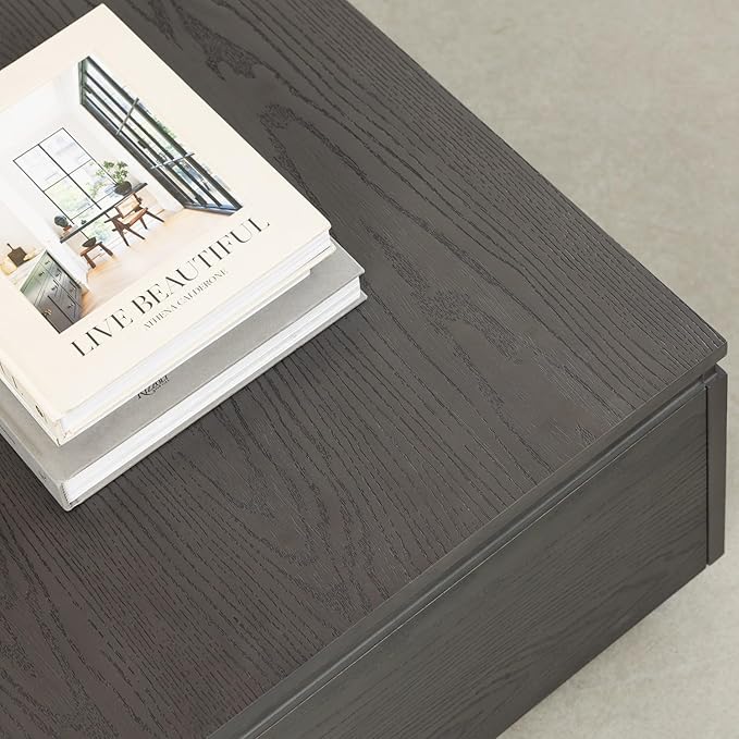 Transformer Table Lift Top Coffee Table with Storage, Black Coffee Table for Living Room, Home Office & Dining, Space-Saving Small Coffee Desk with Panel Hidden Storage for Transformer Dining Table