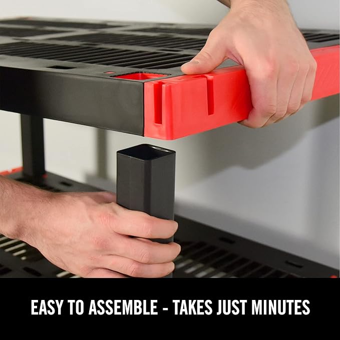 CX Craftsman, 4-Tier Highly Durable Storage Rack, 200lbs/shelf, (55”H x 40”W x 24”D), Interlocking Shelving Unit and Weather-Resistant Design, American Made Garage Shelf