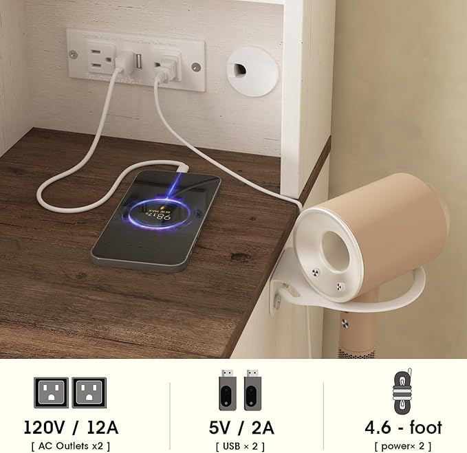 Vabches Makeup Vanity Desk with Sliding Mirror, 41.8'' White Farmhouse Vanity Table with Stool, Jewelry Cabinet & Charging Station, Large Drawer, Visual Cabinet, 3 Lighting Modes, Adjustable Shelves