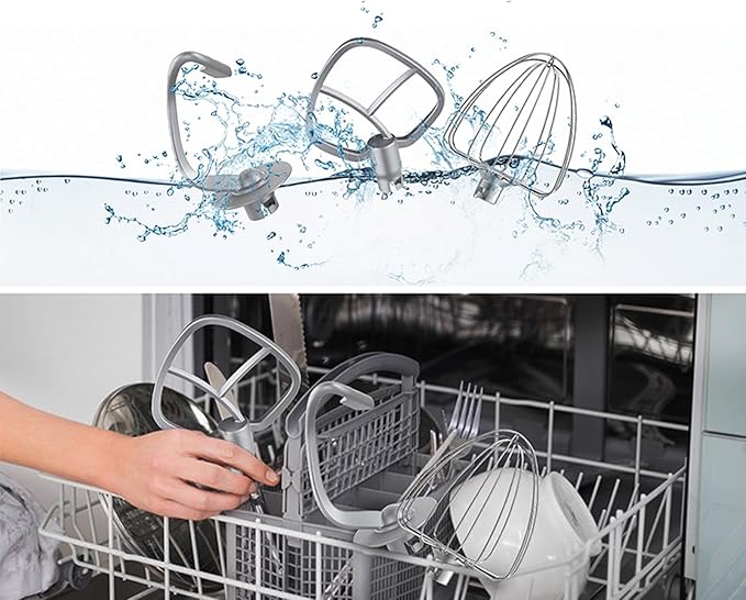 Stand Mixer, 6.5QT Electric Kitchen Mixer, 6+P Speed Adjustable Tilt-Head Food Mixer with Dough Hook, Egg Whisk & Beater (White)