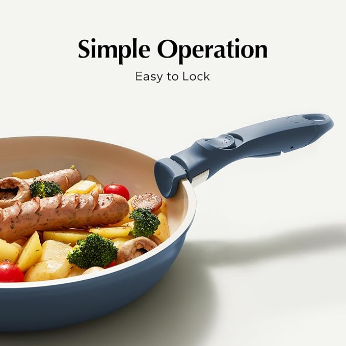 Redchef Removable Handle - Detachable Handle Cookware Replacement, Universal Cookware Handle, Ideal Replacement for All Cookware (Blue)