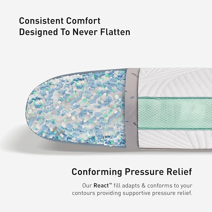 Bedgear Level Cuddle Performance Pillow - Firm Bed Pillow for Side Sleepers - Moisture Wicking Removable Cover - Size 2.0